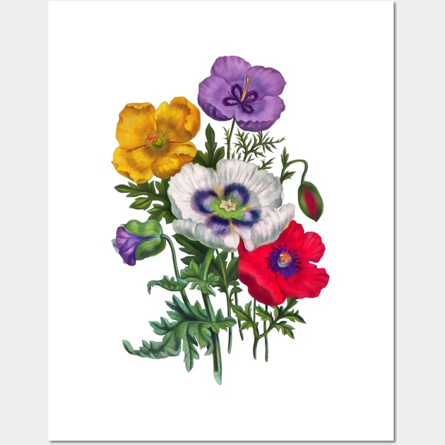 Colorful poppies Wall Art by CatyArte